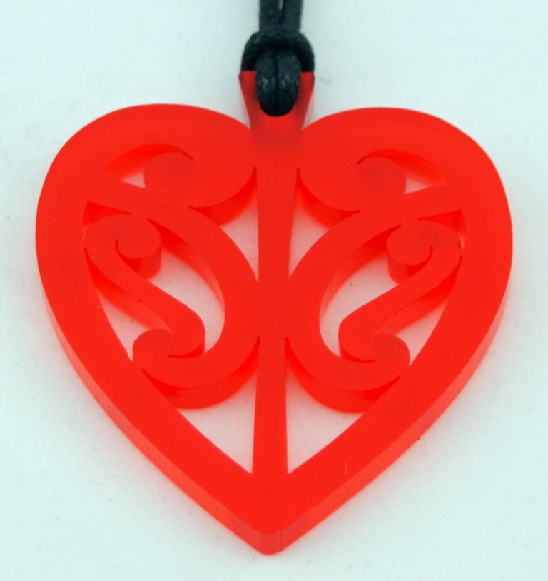 Kowhaiwhai Heart Pendant
