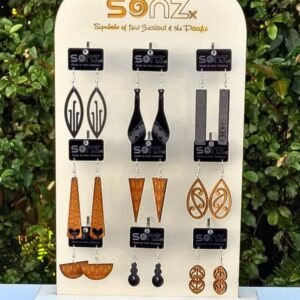 Earring Stand Sets - Kiwiana Black and Wood