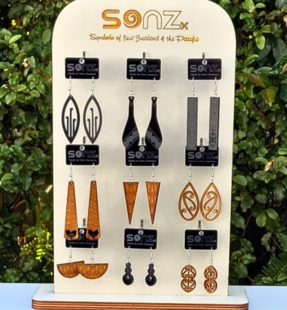 Earring Stand Sets - Kiwiana Black and Wood
